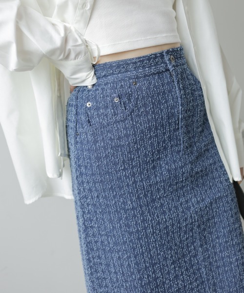 Bab（バブ）の「【サイズ展開あり】ドットダメージデニムスカート（スカート・レディース・インディゴブルー/ブラック・S/M）」の18枚目の写真