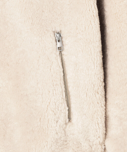 LE GLAZIK(ルグラジック)の「LE GLAZIK | エコファー ジップジャケット WOMEN(その他アウター・レディース・ダークネイビー/アイボリー・36)」の11枚目の写真