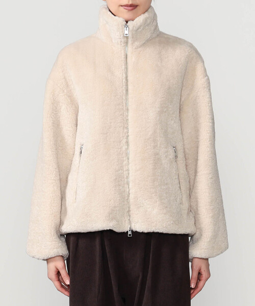 LE GLAZIK(ルグラジック)の「LE GLAZIK | エコファー ジップジャケット WOMEN(その他アウター・レディース・ダークネイビー/アイボリー・36)」の13枚目の写真