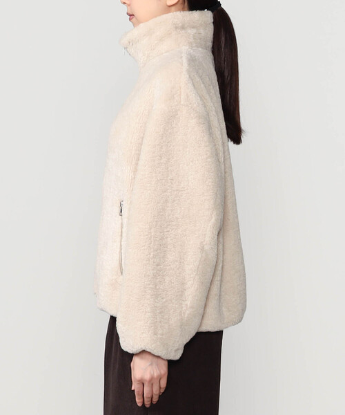 LE GLAZIK(ルグラジック)の「LE GLAZIK | エコファー ジップジャケット WOMEN(その他アウター・レディース・ダークネイビー/アイボリー・36)」の14枚目の写真