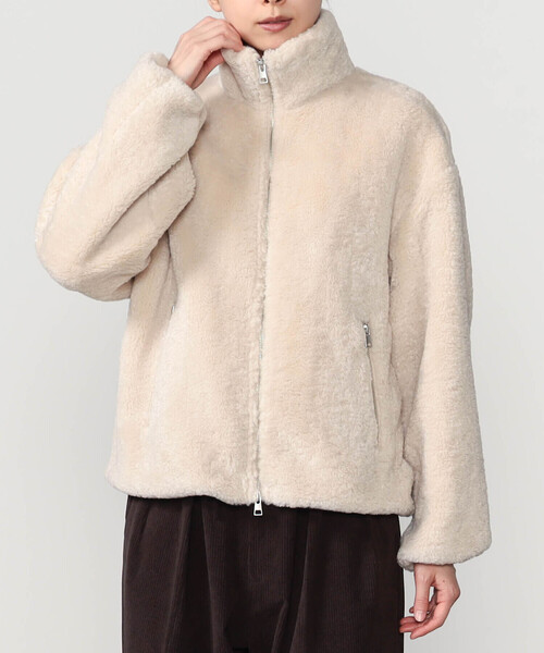 LE GLAZIK(ルグラジック)の「LE GLAZIK | エコファー ジップジャケット WOMEN(その他アウター・レディース・ダークネイビー/アイボリー・36)」の16枚目の写真