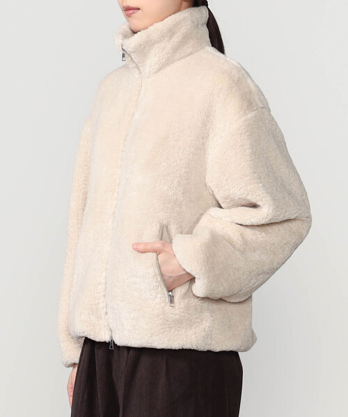 LE GLAZIK(ルグラジック)の「LE GLAZIK | エコファー ジップジャケット WOMEN(その他アウター・レディース・ダークネイビー/アイボリー・36)」の17枚目の写真