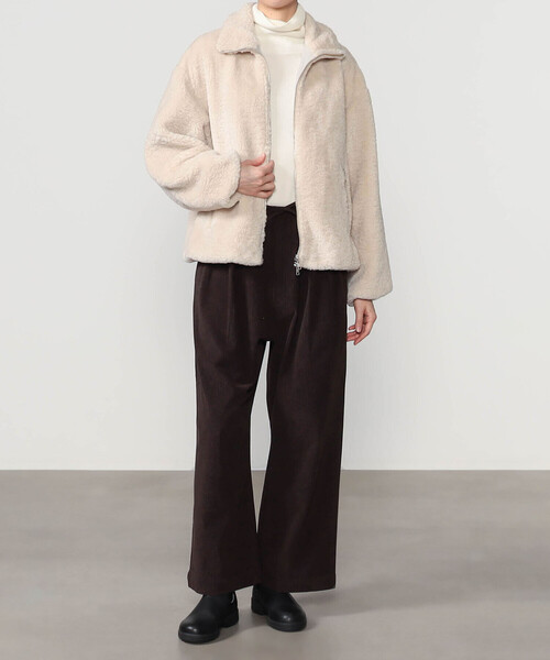 LE GLAZIK(ルグラジック)の「LE GLAZIK | エコファー ジップジャケット WOMEN(その他アウター・レディース・ダークネイビー/アイボリー・36)」の18枚目の写真