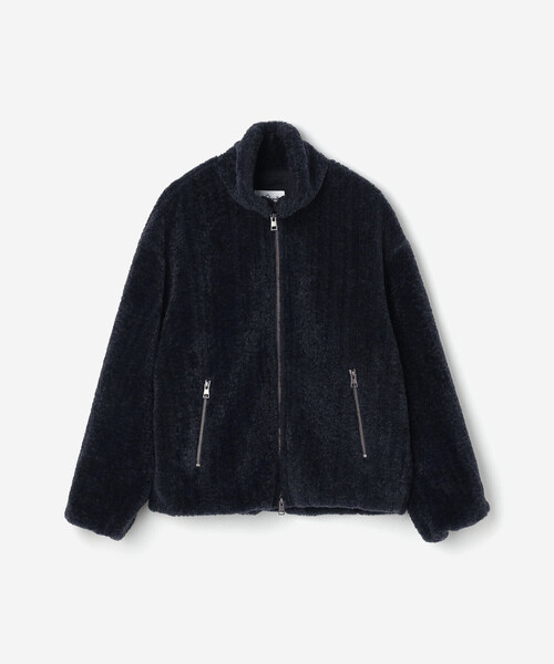 LE GLAZIK(ルグラジック)の「LE GLAZIK | エコファー ジップジャケット WOMEN(その他アウター・レディース・ダークネイビー/アイボリー・36)」の3枚目の写真
