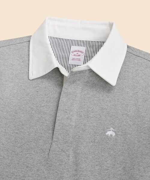 BROOKS BROTHERS(ブルックスブラザーズ)の「コットンジャージー GFロゴ ソリッド ラグビーシャツ(ポロシャツ・メンズ・ネイビー/バーガンディー・X-LARGE/SMALL/LARGE/MEDIUM)」の12枚目の写真