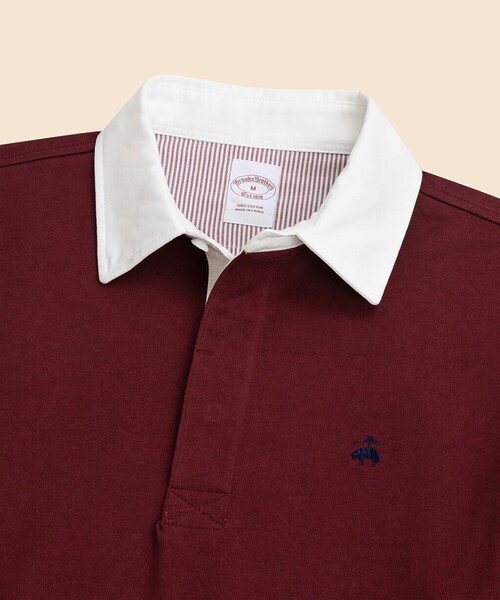 BROOKS BROTHERS(ブルックスブラザーズ)の「コットンジャージー GFロゴ ソリッド ラグビーシャツ(ポロシャツ・メンズ・ネイビー/バーガンディー・X-LARGE/SMALL/LARGE/MEDIUM)」の8枚目の写真