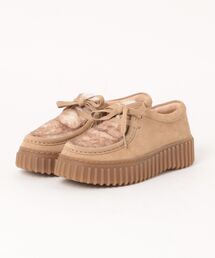 Clarks クラークス TORHILL BEE【本革】レディースシューズ 厚底 ワラビー モカシン(トーヒルビー) 26327766 ウォームサンドスエード