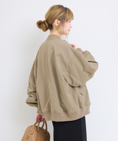 B.C STOCK(ベーセーストック)の「【WEB限定カラーあり】撥水MA-1(MA-1・レディース・ブラック/カーキ/ベージュ系その他・FREE)」の8枚目の写真