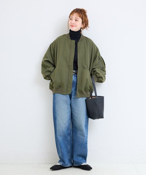 B.C STOCK(ベーセーストック)の「【WEB限定カラーあり】撥水MA-1(MA-1・レディース・ブラック/カーキ/ベージュ系その他・FREE)」の9枚目の写真