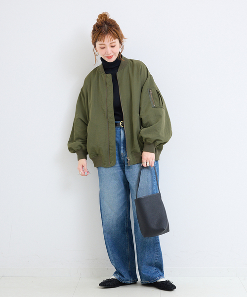 B.C STOCK(ベーセーストック)の「【WEB限定カラーあり】撥水MA-1(MA-1・レディース・ブラック/カーキ/ベージュ系その他・FREE)」の10枚目の写真