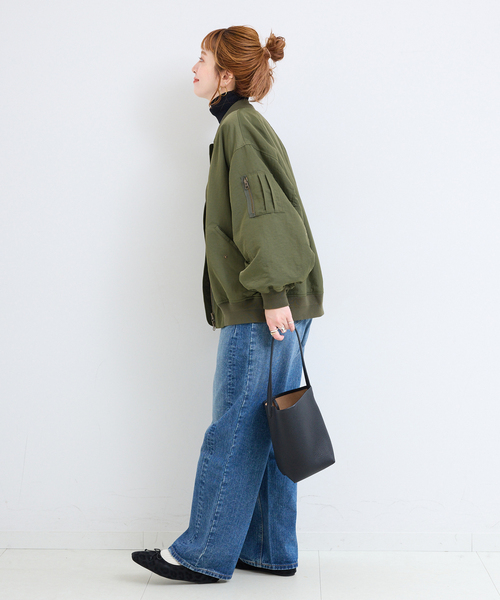 B.C STOCK(ベーセーストック)の「【WEB限定カラーあり】撥水MA-1(MA-1・レディース・ブラック/カーキ/ベージュ系その他・FREE)」の11枚目の写真