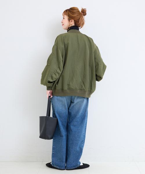 B.C STOCK(ベーセーストック)の「【WEB限定カラーあり】撥水MA-1(MA-1・レディース・ブラック/カーキ/ベージュ系その他・FREE)」の12枚目の写真