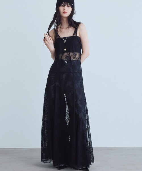 CODE A(コードエー)の「UKI UKI*CODE A|veil lace dress(ワンピース・レディース・ブラック/オフホワイト/ホワイト・00)」の3枚目の写真