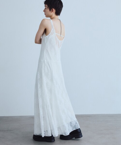 CODE A(コードエー)の「UKI UKI*CODE A|veil lace dress(ワンピース・レディース・ブラック/オフホワイト/ホワイト・00)」の6枚目の写真