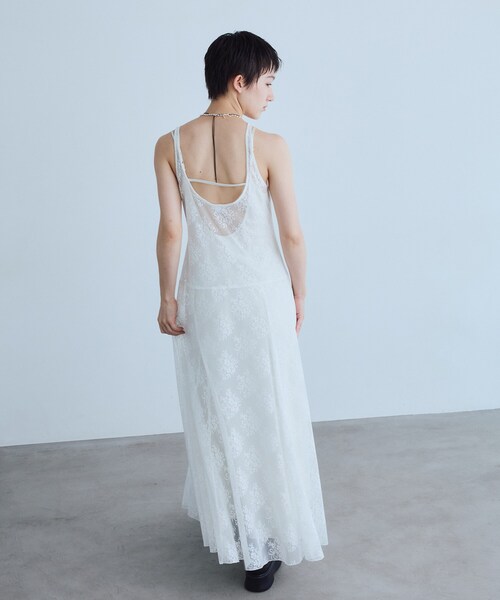 CODE A(コードエー)の「UKI UKI*CODE A|veil lace dress(ワンピース・レディース・ブラック/オフホワイト/ホワイト・00)」の7枚目の写真