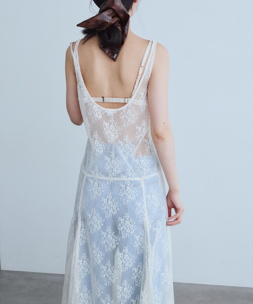 CODE A(コードエー)の「UKI UKI*CODE A|veil lace dress(ワンピース・レディース・ブラック/オフホワイト/ホワイト・00)」の15枚目の写真