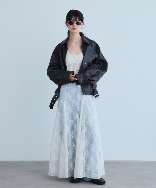 CODE A(コードエー)の「UKI UKI*CODE A|veil lace dress(ワンピース・レディース・ブラック/オフホワイト/ホワイト・00)」の17枚目の写真