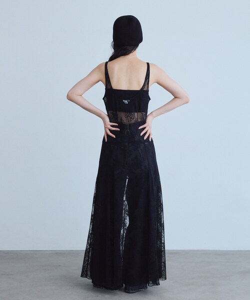 CODE A(コードエー)の「UKI UKI*CODE A|veil lace dress(ワンピース・レディース・ブラック/オフホワイト/ホワイト・00)」の20枚目の写真