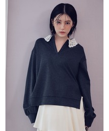 セール】【WEB限定】リボンペプラムトップス／ウォッシャブル（Tシャツ