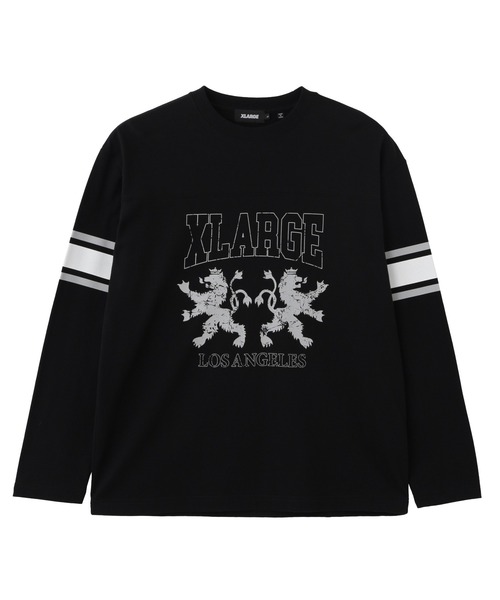 XLARGE(エクストララージ)の「FOOTBALL L/S TOP(Tシャツ/カットソー・メンズ・ホワイト/ネイビー/ブラック/グリーン・S/XL/L/M)」の2枚目の写真