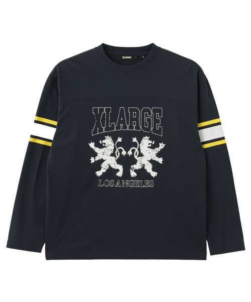 XLARGE(エクストララージ)の「FOOTBALL L/S TOP(Tシャツ/カットソー・メンズ・ホワイト/ネイビー/ブラック/グリーン・S/XL/L/M)」の5枚目の写真