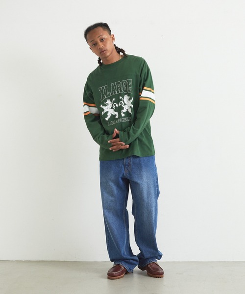 XLARGE(エクストララージ)の「FOOTBALL L/S TOP(Tシャツ/カットソー・メンズ・ホワイト/ネイビー/ブラック/グリーン・S/XL/L/M)」の10枚目の写真