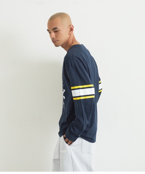 XLARGE(エクストララージ)の「FOOTBALL L/S TOP(Tシャツ/カットソー・メンズ・ホワイト/ネイビー/ブラック/グリーン・S/XL/L/M)」の12枚目の写真