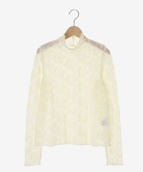 le.coeur blanc(ルクールブラン)の「レースタートル(Tシャツ/カットソー・レディース・ブラック/オフホワイト・38)」の3枚目の写真