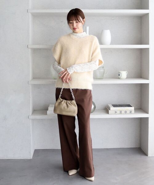 le.coeur blanc(ルクールブラン)の「レースタートル(Tシャツ/カットソー・レディース・ブラック/オフホワイト・38)」の10枚目の写真