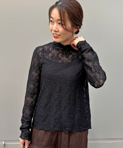 le.coeur blanc(ルクールブラン)の「レースタートル(Tシャツ/カットソー・レディース・ブラック/オフホワイト・38)」の13枚目の写真