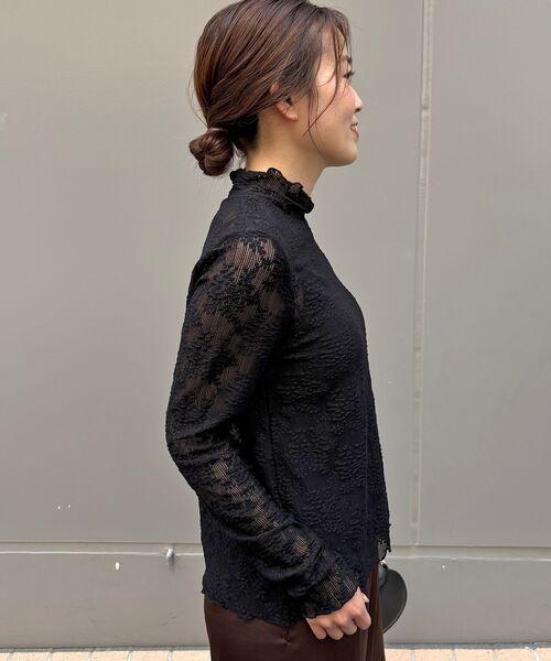 le.coeur blanc(ルクールブラン)の「レースタートル(Tシャツ/カットソー・レディース・ブラック/オフホワイト・38)」の15枚目の写真