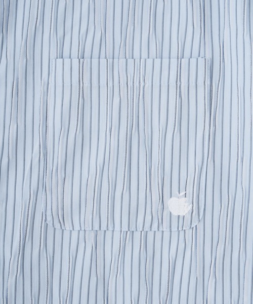 ADAM PATEK（アダムパテック）の「ADAMPTEK/stitched calm pinchstripe shirt/ストライプシャツ（シャツ/ブラウス・メンズ・ホワイト/ブルー・1/2）」の8枚目の写真