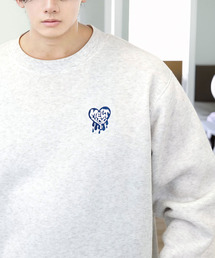 刺繍ワンポイントスウェットトレーナー