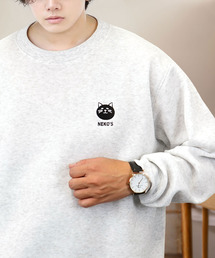 刺繍ワンポイントスウェットトレーナー