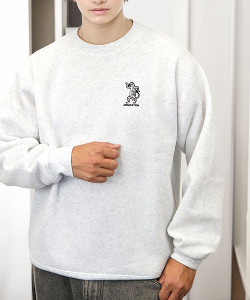 Ammie(アミー)の「刺繍ワンポイントスウェットトレーナー(スウェット・メンズ・ホワイト系9/ブラック系8/ホワイト系8/ブラック系9・LL/L/M)」の19枚目の写真