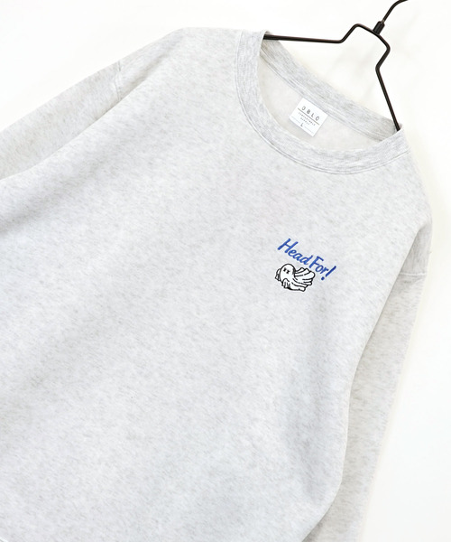 Ammie(アミー)の「刺繍ワンポイントスウェットトレーナー(スウェット・メンズ・ホワイト系9/ブラック系8/ホワイト系8/ブラック系9・LL/L/M)」の9枚目の写真