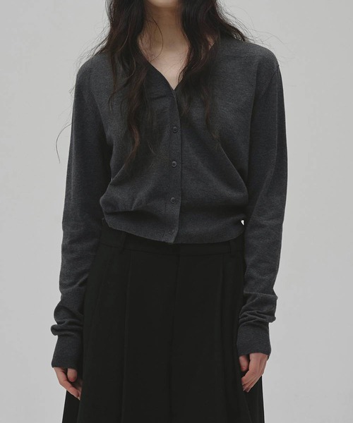TODAYFUL（トゥデイフル）の「[TODAYFUL/トゥデイフル]Cotton Cashmere Cardigan/コットンカシミヤカーディガン/カーディガン（カーディガン/ボレロ・レディース・ブラック/ブラウン/グレー・FREE）」の3枚目の写真