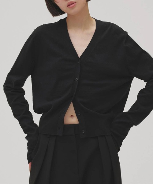 TODAYFUL（トゥデイフル）の「[TODAYFUL/トゥデイフル]Cotton Cashmere Cardigan/コットンカシミヤカーディガン/カーディガン（カーディガン/ボレロ・レディース・ブラック/ブラウン/グレー・FREE）」の2枚目の写真