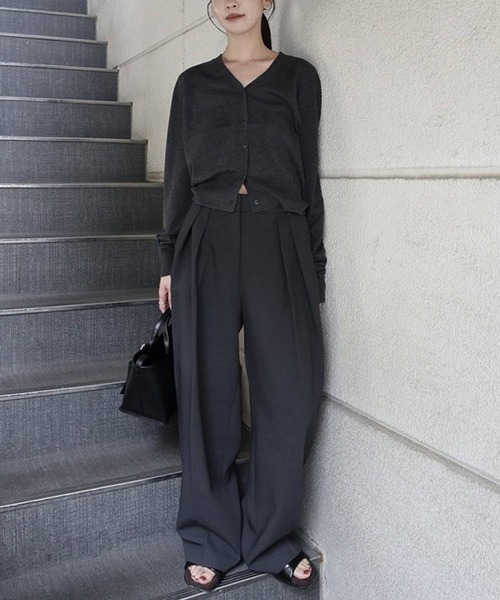 TODAYFUL（トゥデイフル）の「[TODAYFUL/トゥデイフル]Cotton Cashmere Cardigan/コットンカシミヤカーディガン/カーディガン（カーディガン/ボレロ・レディース・ブラック/ブラウン/グレー・FREE）」の10枚目の写真