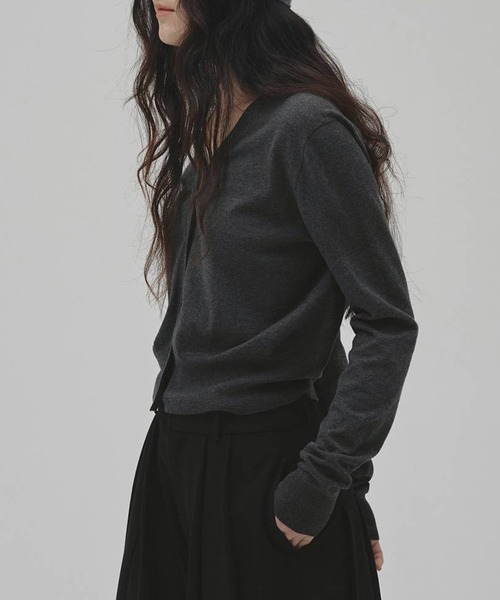 TODAYFUL（トゥデイフル）の「[TODAYFUL/トゥデイフル]Cotton Cashmere Cardigan/コットンカシミヤカーディガン/カーディガン（カーディガン/ボレロ・レディース・ブラック/ブラウン/グレー・FREE）」の12枚目の写真