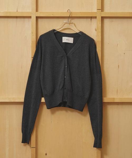 TODAYFUL（トゥデイフル）の「[TODAYFUL/トゥデイフル]Cotton Cashmere Cardigan/コットンカシミヤカーディガン/カーディガン（カーディガン/ボレロ・レディース・ブラック/ブラウン/グレー・FREE）」の9枚目の写真