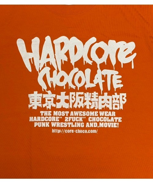 ハードコアチョコレート(ハードコアチョコレート)の「ZOZO限定 フルメルティッド 東京大阪精肉部(ハロウィンオレンジ )(Tシャツ/カットソー・メンズ・ホワイト・LARGE/X-LARGE/XX-LARGE)」の2枚目の写真