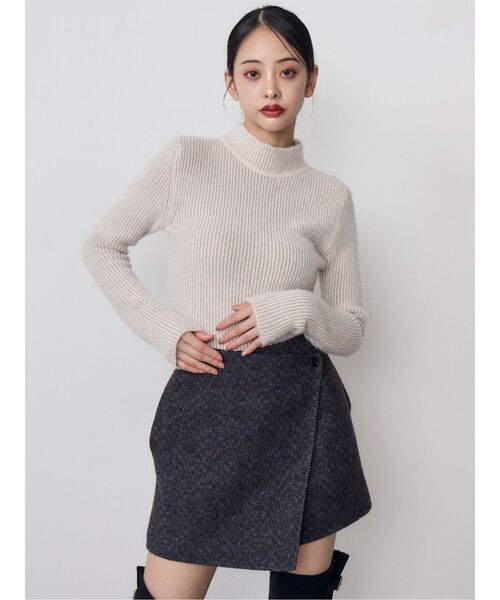 MURUA(ムルーア)の「【セットアップ対応】ヘリンボンミニスカート 冬服(スカート・レディース・パープル/ブラック・2/1)」の18枚目の写真