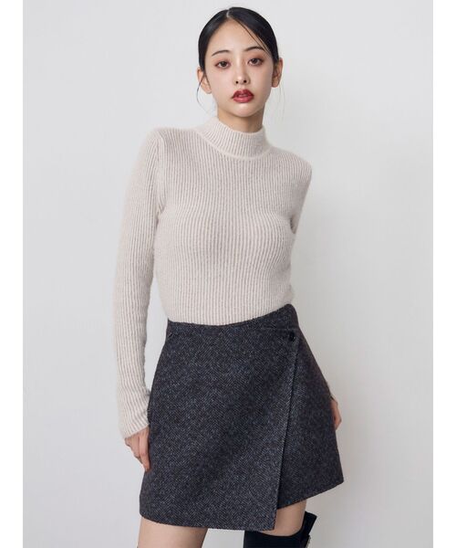 MURUA(ムルーア)の「【セットアップ対応】ヘリンボンミニスカート 冬服(スカート・レディース・パープル/ブラック・2/1)」の19枚目の写真