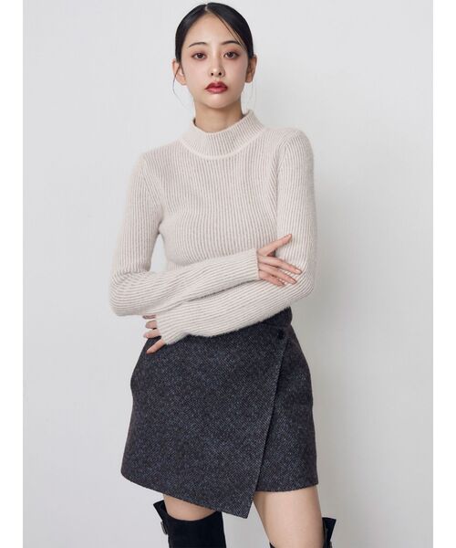MURUA(ムルーア)の「【セットアップ対応】ヘリンボンミニスカート 冬服(スカート・レディース・パープル/ブラック・2/1)」の20枚目の写真
