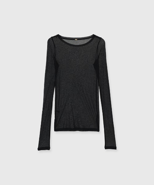 anuans(アニュアンス)の「シアーロングスリーブTシャツ(Tシャツ/カットソー・レディース・ベージュ/グレー/ホワイト/ブラウン/ブラック・FREE)」の12枚目の写真
