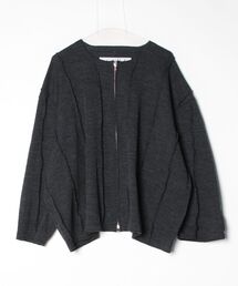 my beautiful landlet（マイビューティフルランドレット）の「【my beautiful landlet】 MILAN RIB CUT-OFF ZIP STRIPE（ブルゾン）」