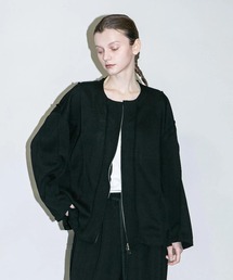 my beautiful landlet（マイビューティフルランドレット）の「【my beautiful landlet】 MILAN RIB CUT-OFF ZIP STRIPE（ブルゾン）」