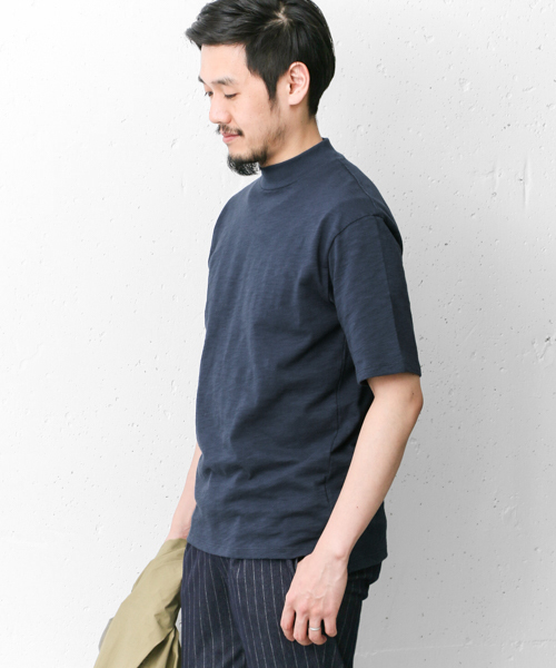 URBAN RESEARCH DOORS MENS（アーバンリサーチ ドアーズ メンズ）の「DOORS スラブ天竺モックネックTee（Tシャツ/カットソー・メンズ・ネイビー/ブラック/グレー/オフホワイト・38/40）」の4枚目の写真