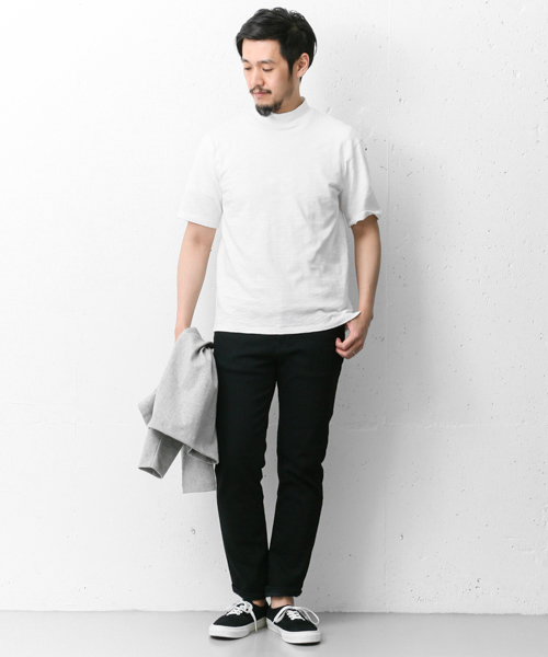 URBAN RESEARCH DOORS MENS（アーバンリサーチ ドアーズ メンズ）の「DOORS スラブ天竺モックネックTee（Tシャツ/カットソー・メンズ・ネイビー/ブラック/グレー/オフホワイト・38/40）」の18枚目の写真